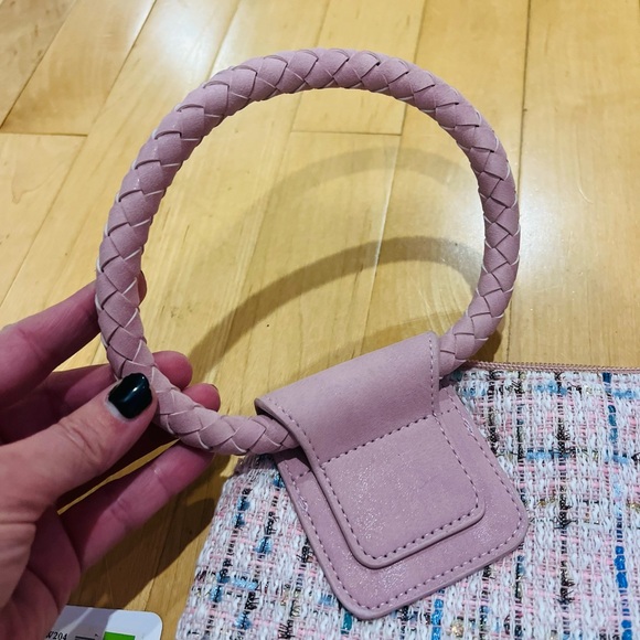 Alba Tweed Clutch with Blue and Pink Details - Picture 6 of 9